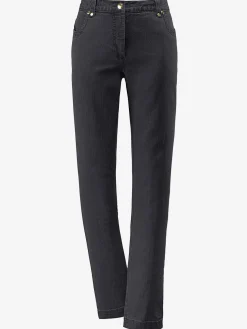 Jean coupe droite avec ceinture élastique au dos