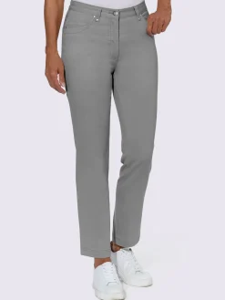 Jean coupe droite avec ceinture élastique au dos