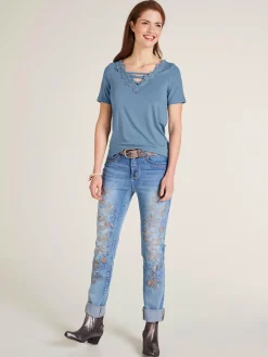Jean déchiré coupe skinny