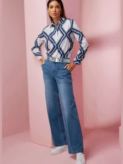 Jean droit coupe tendance et large