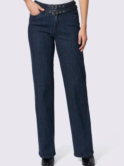 Jean droit livré avec ceinture