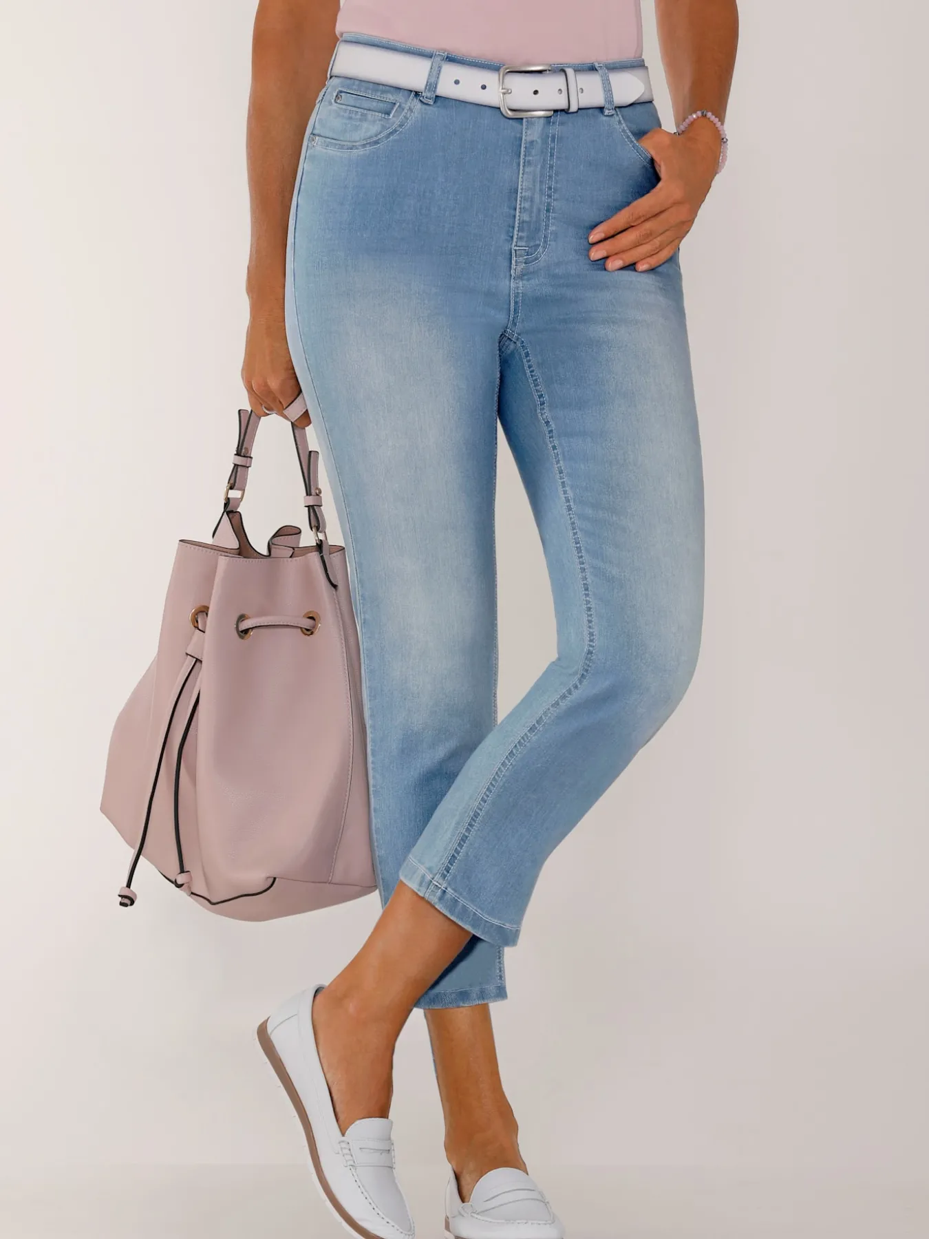 Jean femme 7/8 delavé