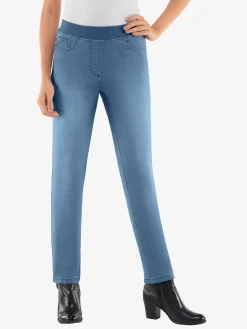 Jean femme confortable avec ceinture élastique