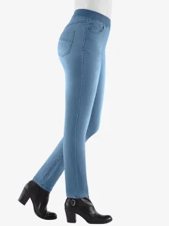 Jean femme confortable avec ceinture élastique