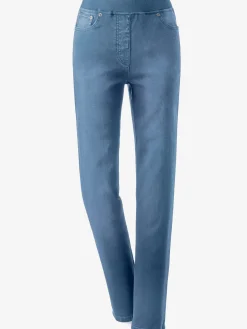 Jean femme confortable avec ceinture élastique