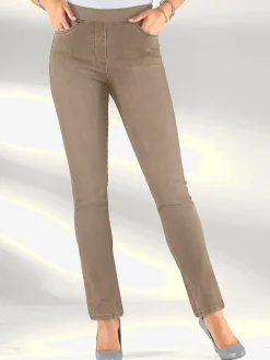 Jean femme confortable avec ceinture élastique