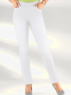 Jean femme confortable avec ceinture élastique