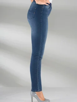 Jean femme confortable avec ceinture élastique
