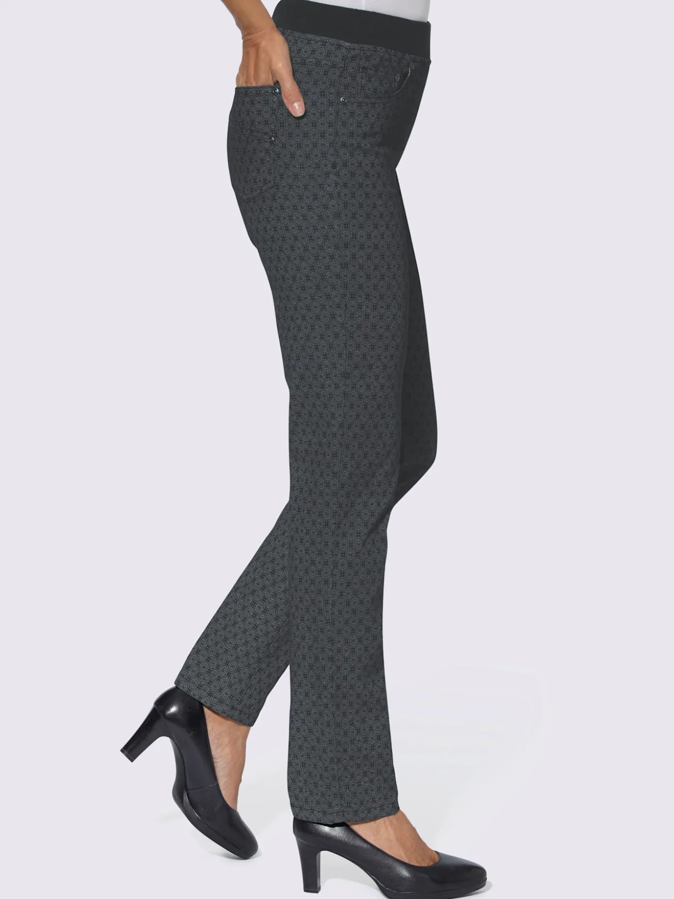 Jean femme confortable avec ceinture élastique