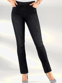 Jean femme confortable avec ceinture élastique