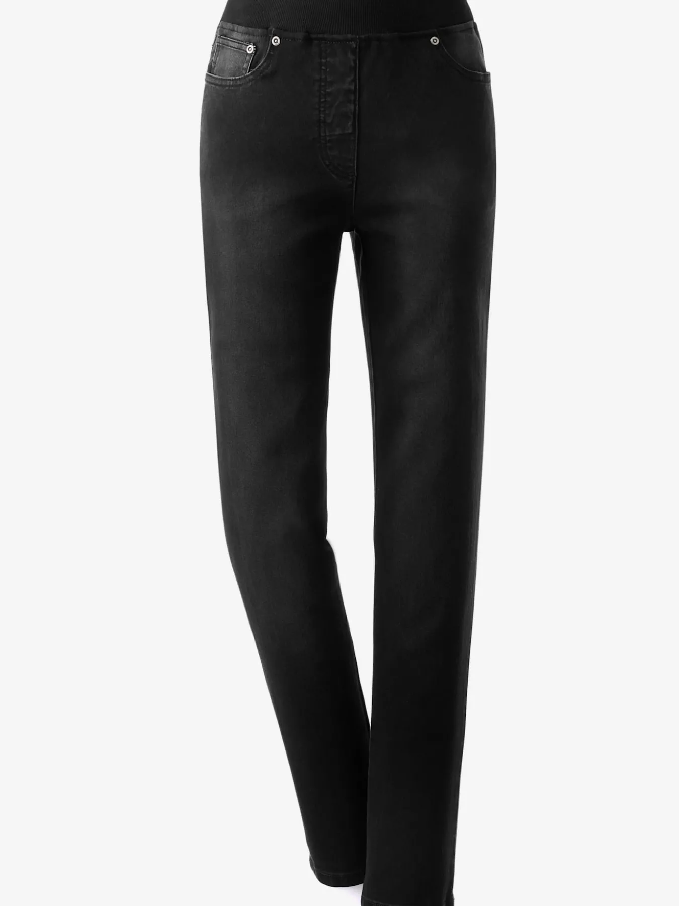 Jean femme confortable avec ceinture élastique