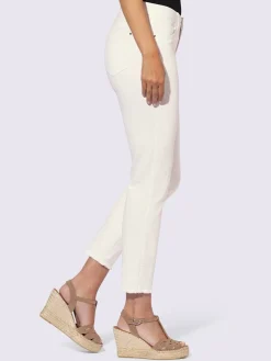 Jean push-up broderie ton sur ton