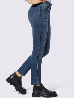 Jean push-up rivets décoratifs tendance le long des coutures latérales