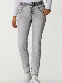 Jean skinny effet délavé moderne
