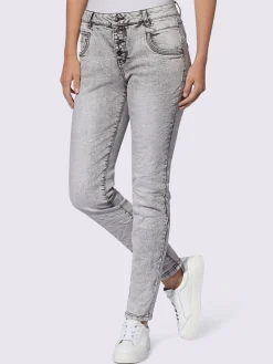 Jean skinny effet délavé moderne