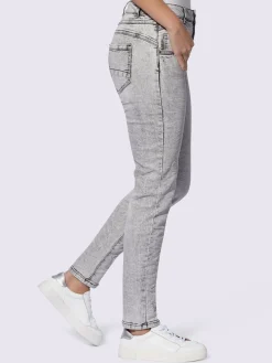 Jean skinny effet délavé moderne
