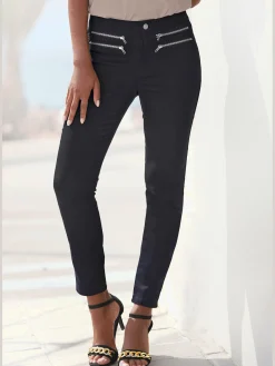 Jegging détails zippés devant