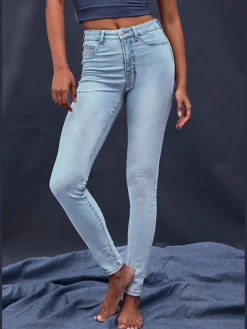 Jegging en jean jegging taille haute, coupe skinny