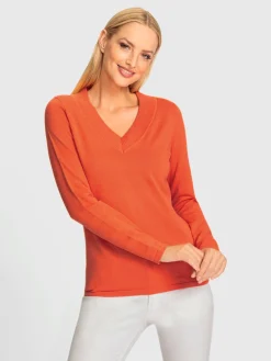 Joli pull basique à encolure en v