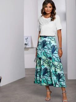 Jupe à panneaux polyester recyclé