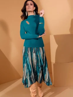 Jupe à panneaux pure viscose