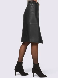 Jupe en cuir 100% cuir agneau nappa