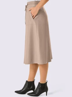 Jupe en cuir doublure en viscose de qualité
