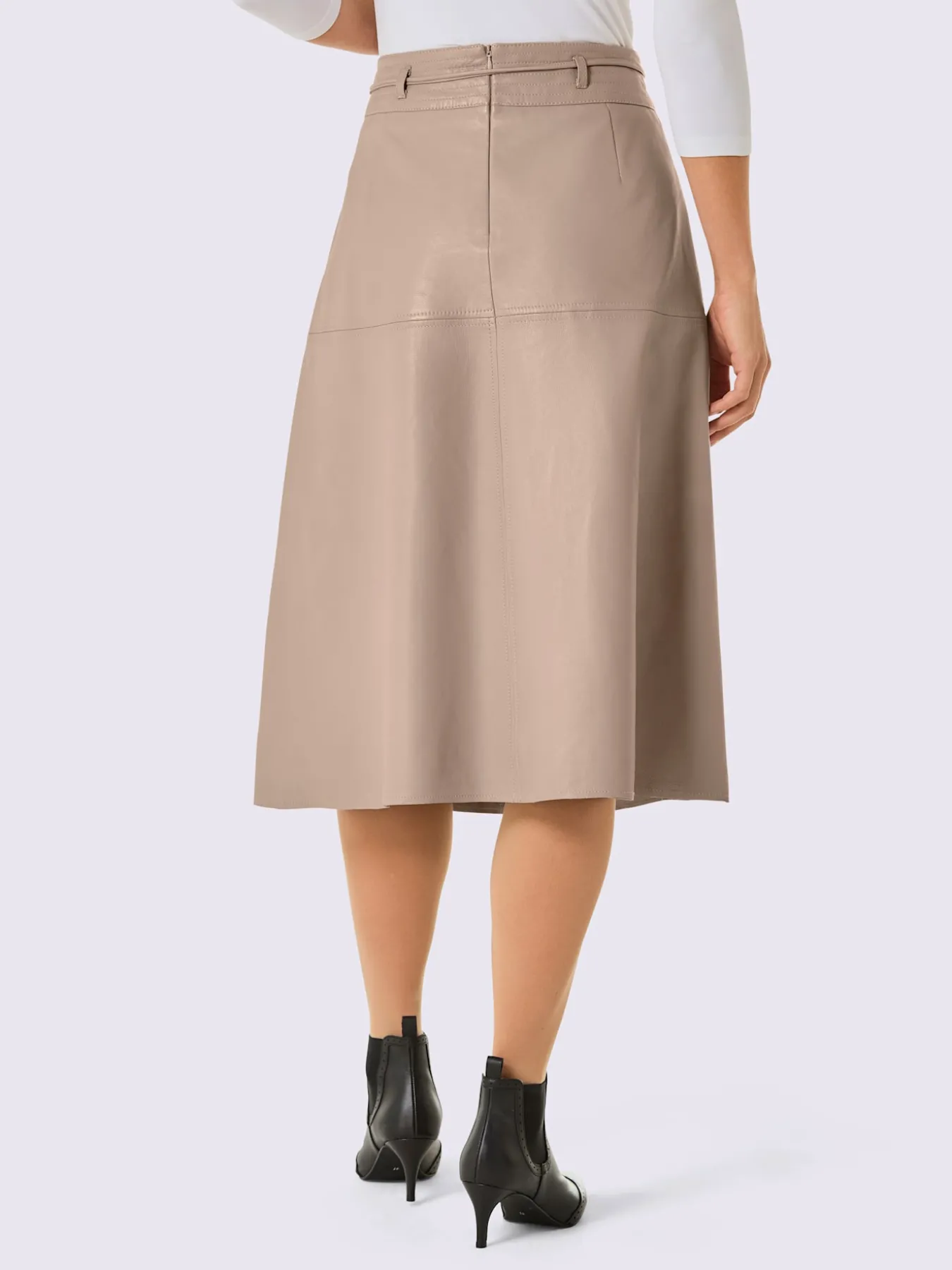 Jupe en cuir doublure en viscose de qualité