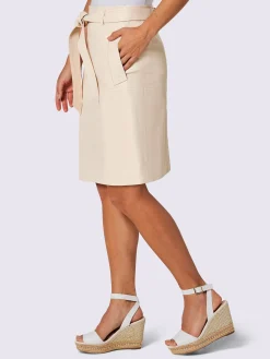 Jupe en cuir pur cuir d'agneau nappa