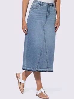 Jupe en jean délavé tendance