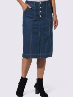 Jupe en jean pur coton