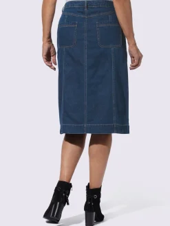 Jupe en jean pur coton