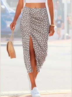 Jupe en jersey ceinture avec élastique intégré