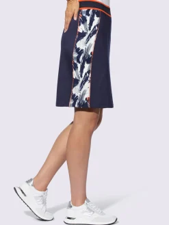 Jupe en jersey empiècements contrastés pour une silhouette affinée