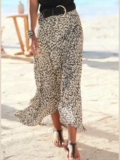 Jupe en jersey large ceinture