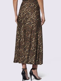 Jupe en satin joli motif léopard