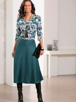 Jupe en satin satin mat élégant