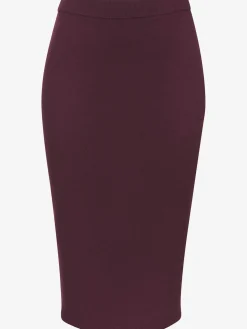 Jupe en tricot à bords-côtes extensibles