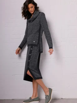 Jupe en tricot 40% laine
