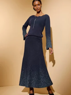 Jupe en tricot coupe évasée