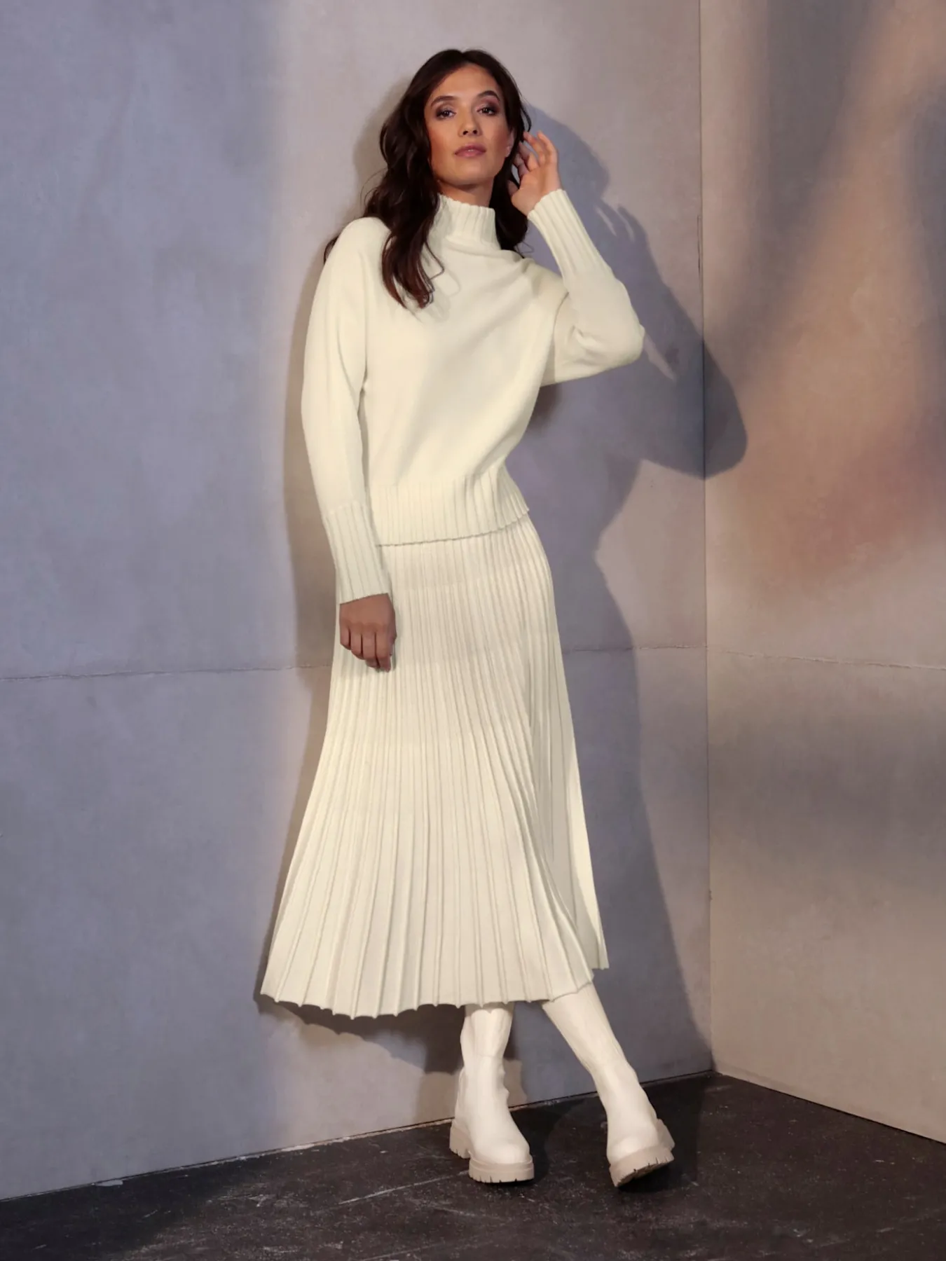 Jupe en tricot pure laine mérinos
