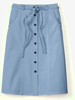 Jupe femme originale effet jean avec boutons