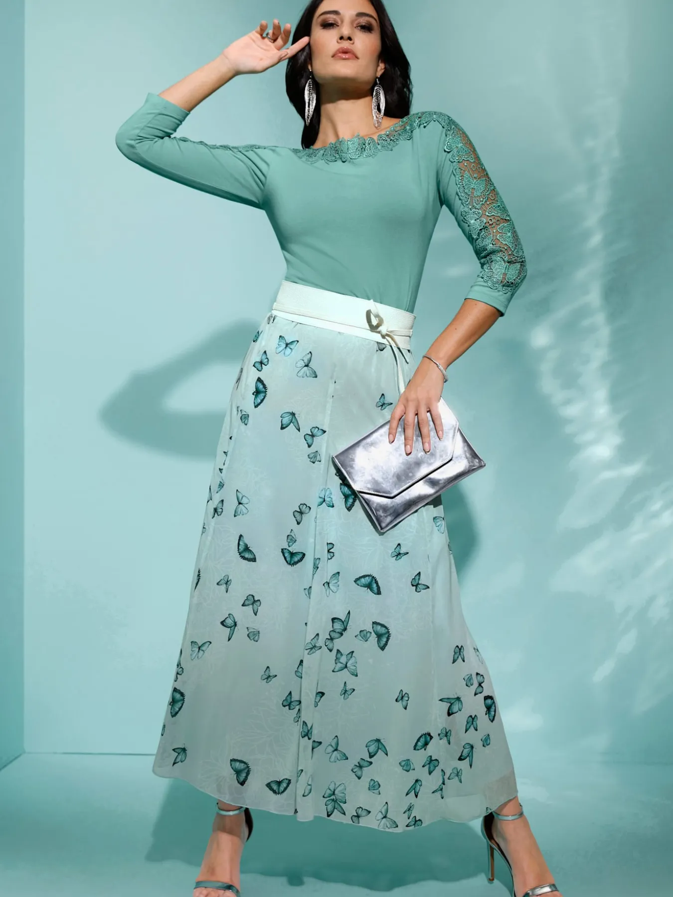 Jupe tissée en polyester recyclé