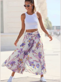Jupe-culotte jambes extra-larges, style jupe