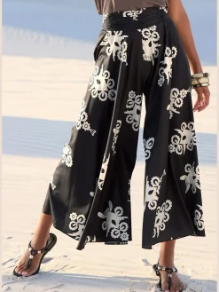 Jupe-culotte jambes extra-larges, style jupe