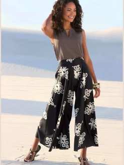 Jupe-culotte jambes extra-larges, style jupe