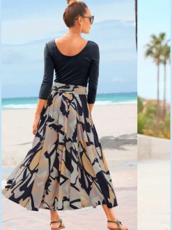 Jupe-culotte jambes extra-larges, style jupe