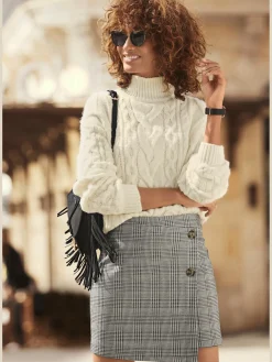 Jupe-culotte jupe à carreaux style skort