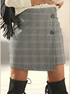 Jupe-culotte jupe à carreaux style skort