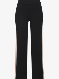 Large pantalon en tricot avec empiècements